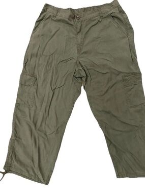 Cato Olive Green Men's Cargo Pants with Elastic Waist